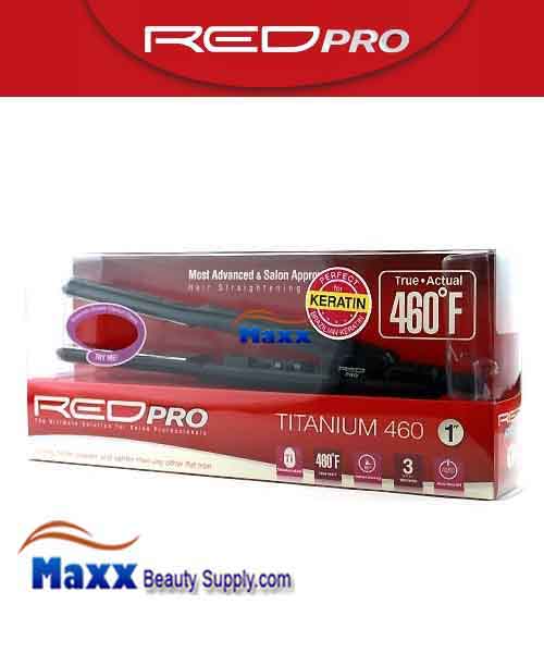 Red Pro by Kiss #FIP100 Titanium 460 Hair Straightening Flat Iron - 1"